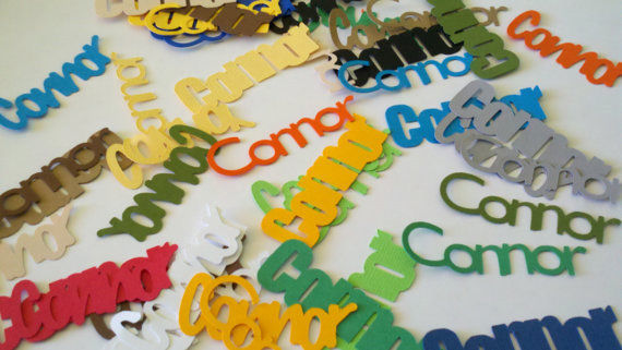 Personalized name confetti