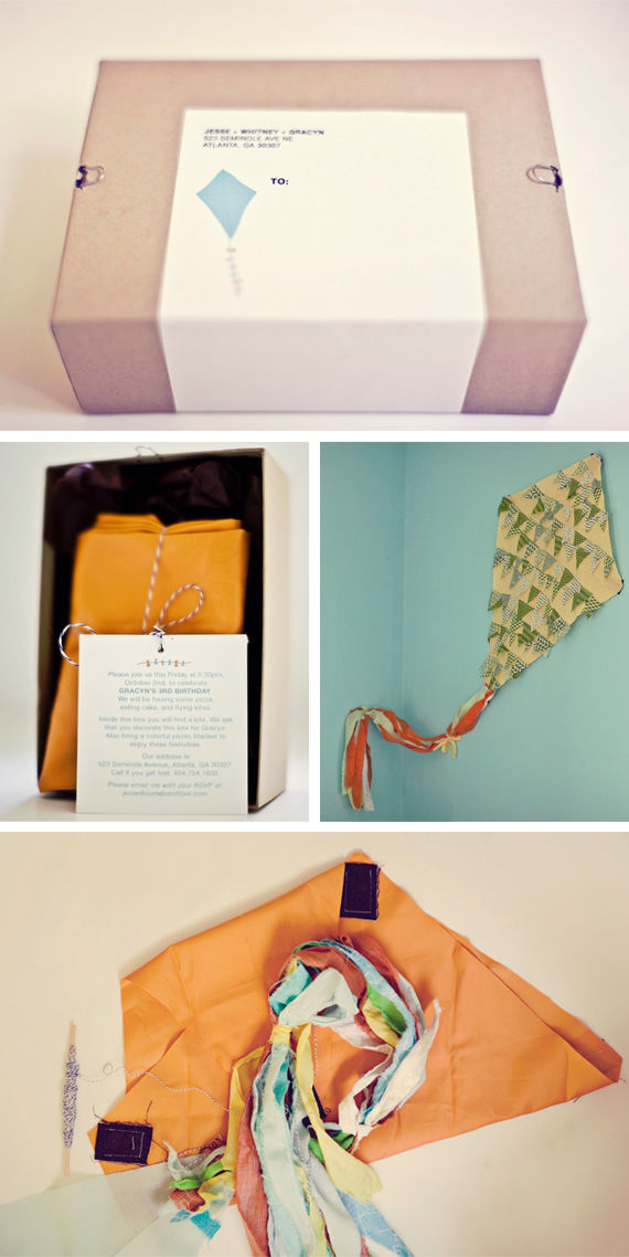 Kite birthday invitation Kite birthday invitation