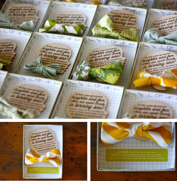 Bow party invitations Bow party invitations