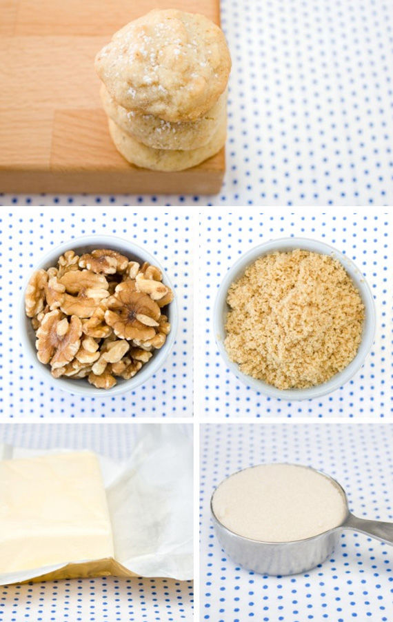 Walnut tea cookies