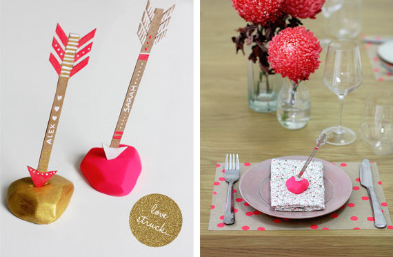 Cupid arrows place cards Cupid arrows place cards