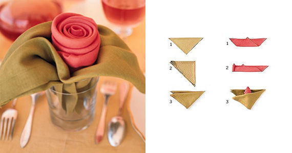 Rose napkins Rose napkins