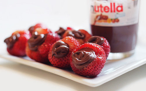 Chocolate filled strawberries Chocolate filled strawberries