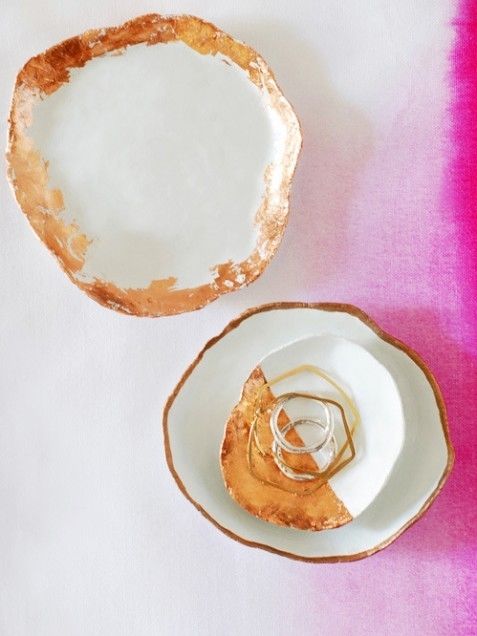 Copper jewelry dish