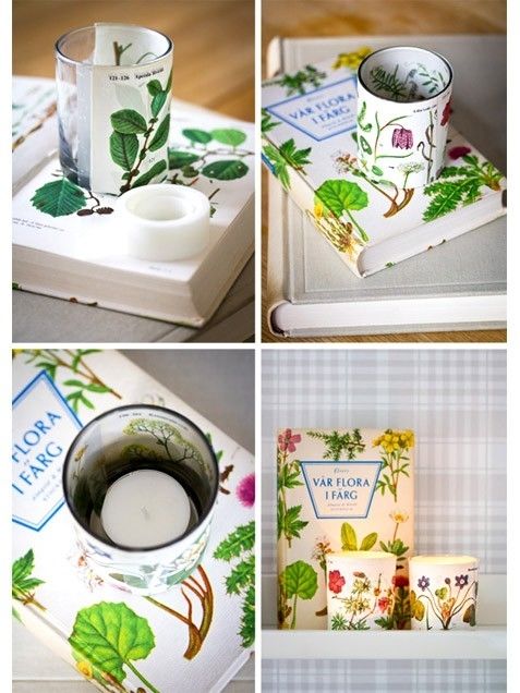 Recycled book votives Recycled book votives