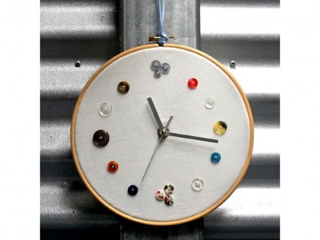 Vintage button clock