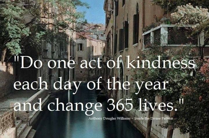 One act of kindness
