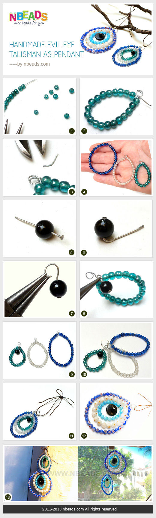 Handmade Evil Eye Talisman As Pendant