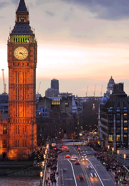 Fast London traffic