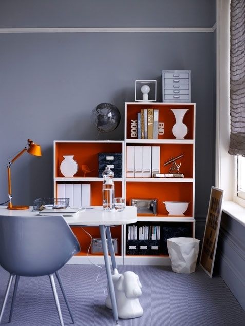 Orange pop cube shelves