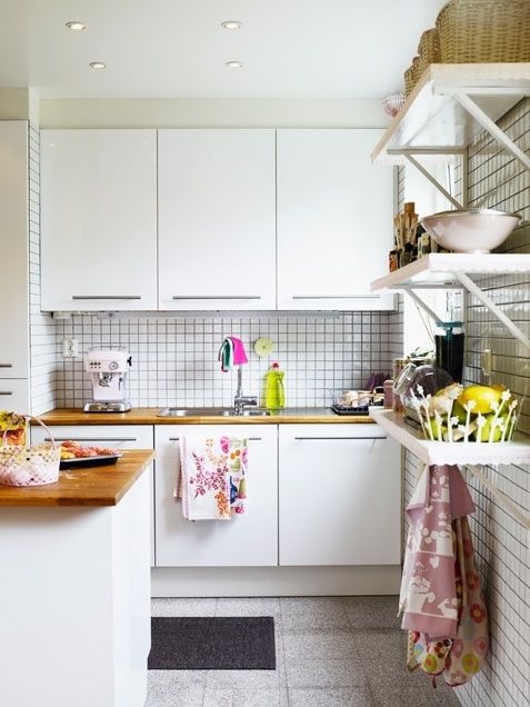 Kitchen floating shelves