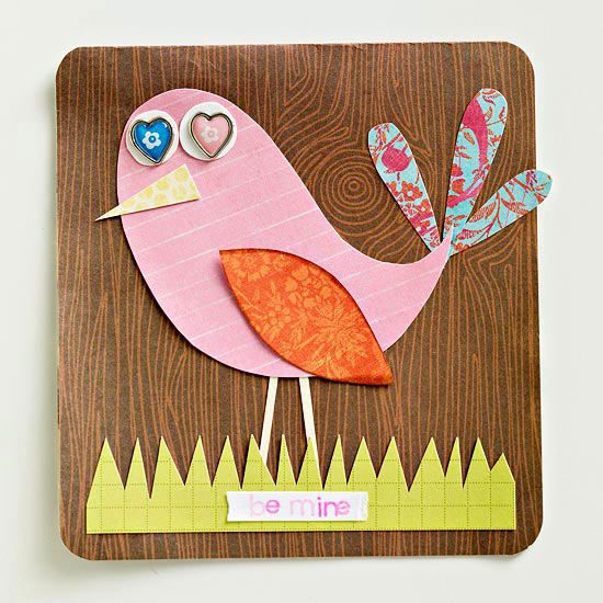 Love struck bird card Love struck bird card