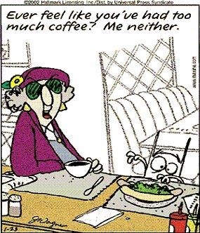 to much coffee
