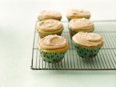 Butterscotch cupcakes with caramel frosting