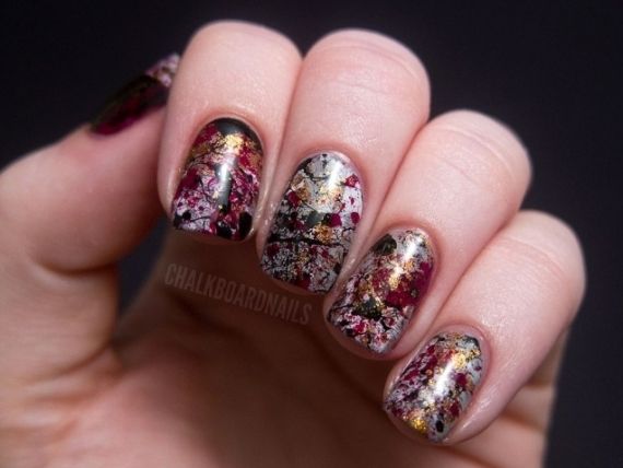 Splatter pattern nails Splatter pattern nails
