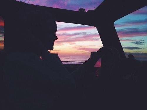 Silhouette at dusk