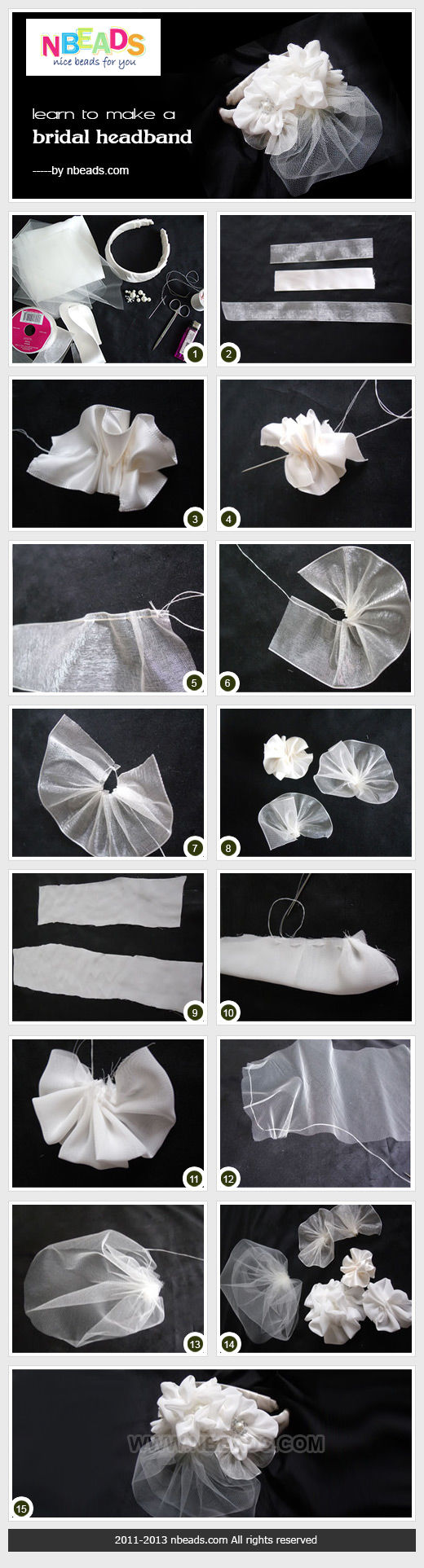 Learn to Make A Bridal Headband Learn to Make A Bridal Headband