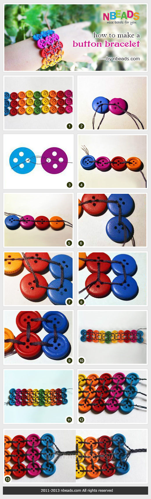 How to Make A Button Bracelet How to Make A Button Bracelet