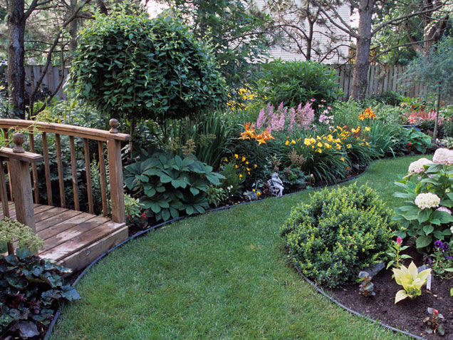 Garden grassy pathways
