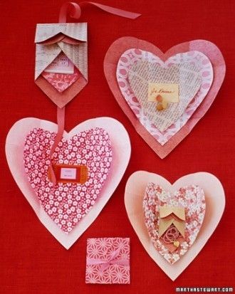 Paper heart wrappings