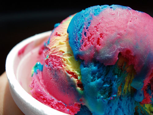 Rainbow ice cream
