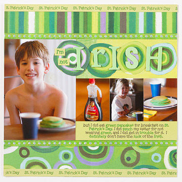 Irish scrapbook layout Irish scrapbook layout
