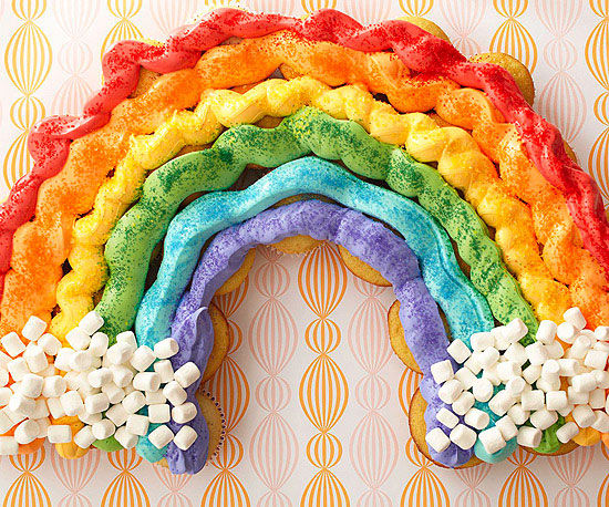 End of the rainbow cupcakes