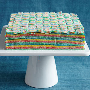 Rainbow sour cake