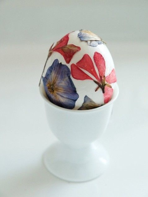 Pressed flower eggs