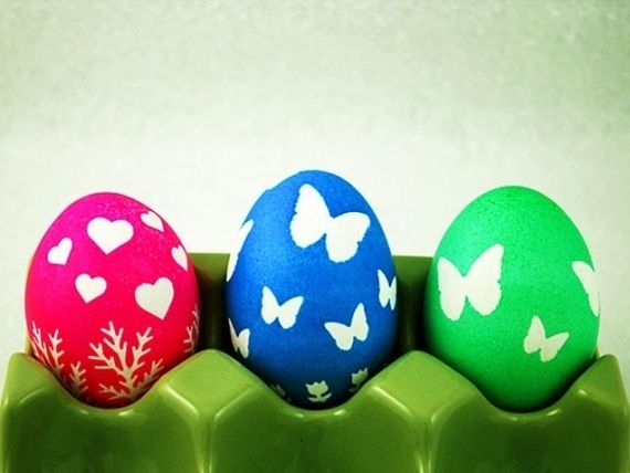 Colorful sticker eggs Colorful sticker eggs