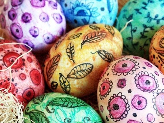 Watercolor eggs