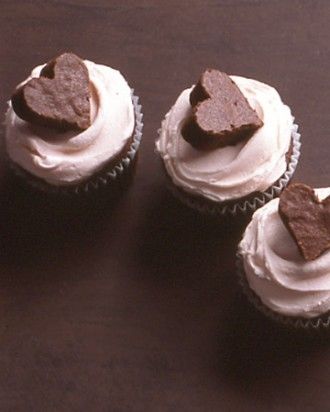 Brownie heart cupcakes