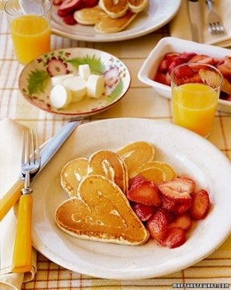 Heart pancakes Heart pancakes