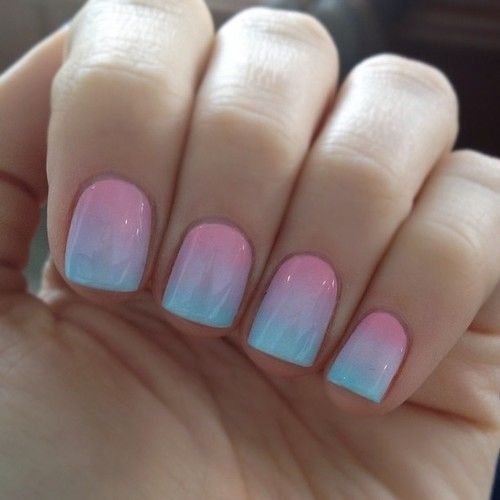 Ombre hue nail art