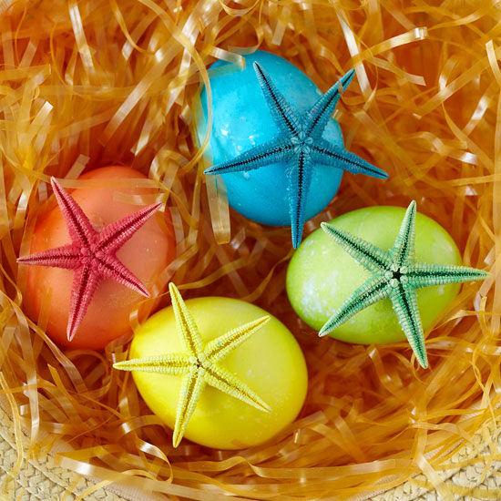 Beach theme easter eggs