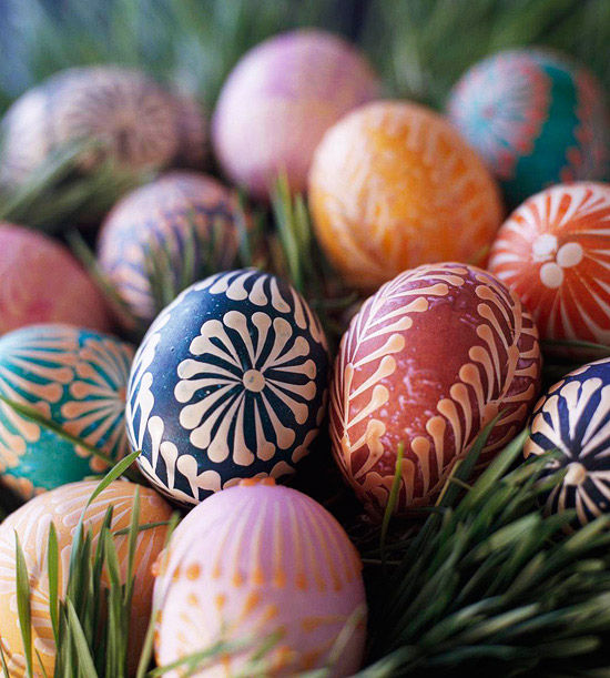 Pysanky egg dyeing