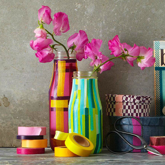 Tape covered spring vase