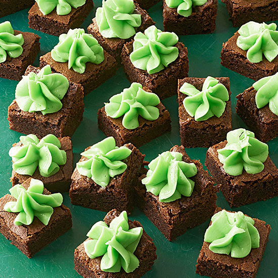 Creme de menthe brownie bites Creme de menthe brownie bites