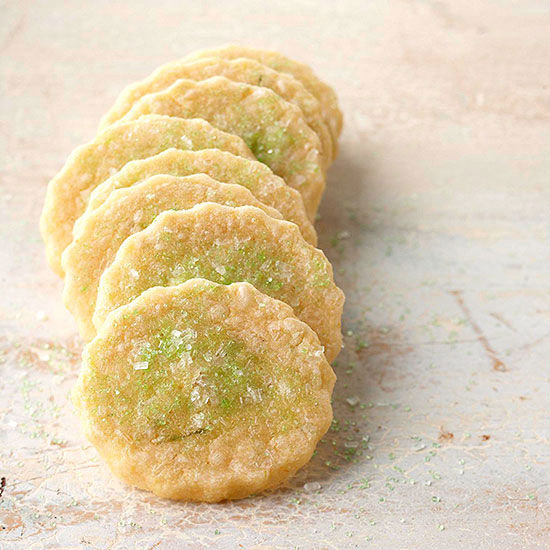 Cornmeal and lime butter cookies