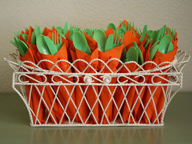 Carrot silverware bundles
