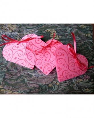 Heart stamped treat bags
