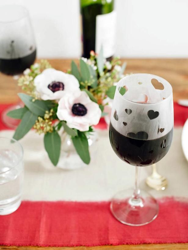 Etched wineglasses