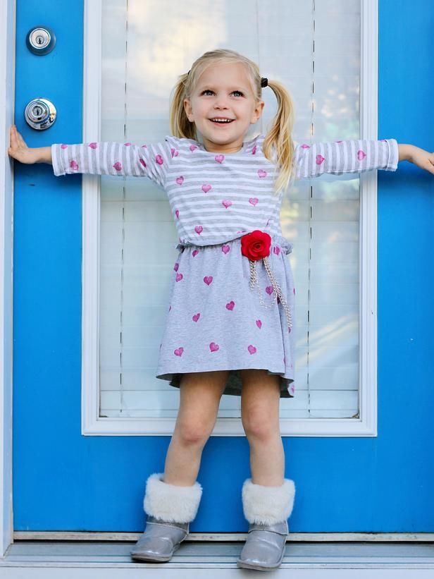 Upcycled heart tshirt dress