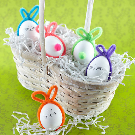 Chenille stem egg bunnies Chenille stem egg bunnies