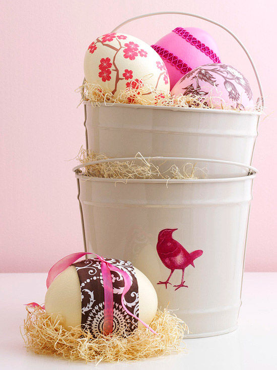 Patterned paper easter eggs Patterned paper easter eggs