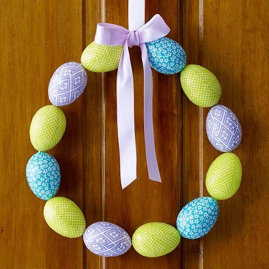 Colored easter egg wreath Colored easter egg wreath