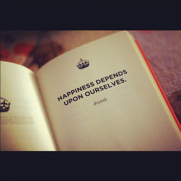 Happiness depends upon ourselves Happiness depends upon ourselves