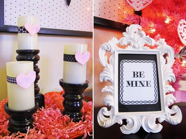 Candles and love frames