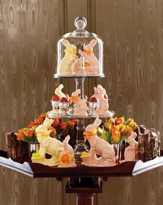 White chocolate bunnies centerpiece White chocolate bunnies centerpiece