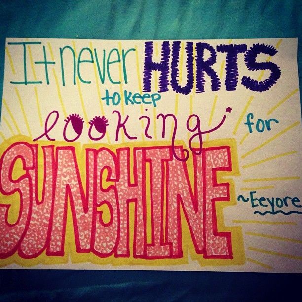 Looking for sunshine
